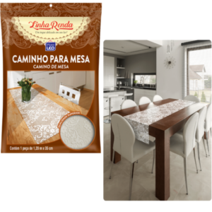 CAMINHO P/MESA RENDA (12PÇS)-PLASTLEO