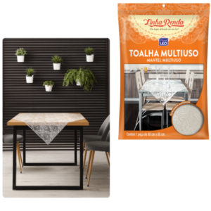 TOALHA DE CENTRO/FOGÃO RENDA (12PÇS)-PLASTLEO