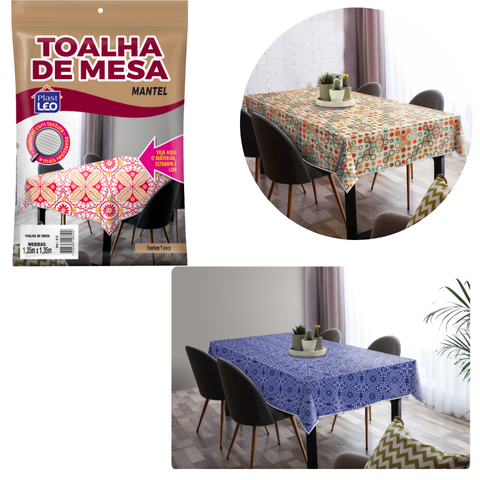 TOALHA DE MESA 1,35X1,35M (24PÇS)-PLASTLEO