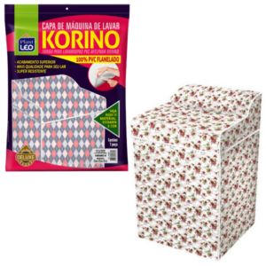 CAPA DE MAQ.LAVAR FLANELADA KORINO ESTAMPADA G (6PÇS)-PLASTLEO