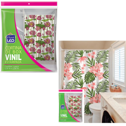 CORTINA BOX VINIL ESTAMPADA 1,35X2,00M (6PÇS)-PLASTLEO