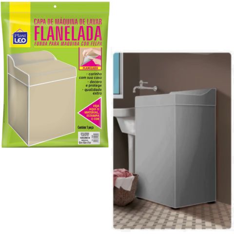 CAPA DE MAQ. FLANELADA LISA P (6PÇS)-PLASTLEO