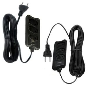 EXTENSÃO MULTIUSO CABO PL 2P 10MTS PRETA (6PÇS)-COMPOLUX
