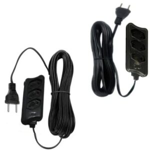 EXTENSÃO MULTIUSO CABO PL 2P 10MTS PRETA (6PÇS)-COMPOLUX