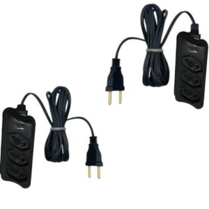 EXTENSÃO 5MTS MULTIUSO CB PL 2P PRETA (12PÇS)-COMPOLUX