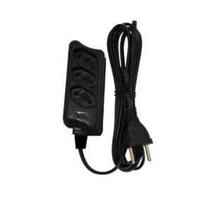 EXTENSÃO 1,5MTS MULTIUSO CB PL 2P PRETA (12PÇS)-COMPOLUX
