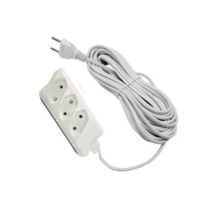 EXTENSÃO 5MTS MULTIUSO CB PP 2P BRANCA (12PÇS)-COMPOLUX