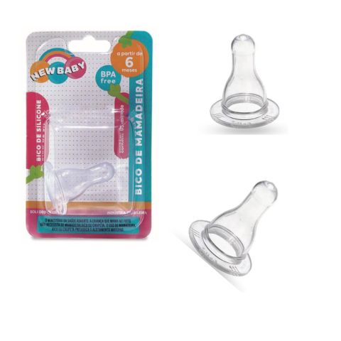 BICO MAMADEIRA CONVENCIONAL SILICONE C/1 (24PÇS)-NEW BABY