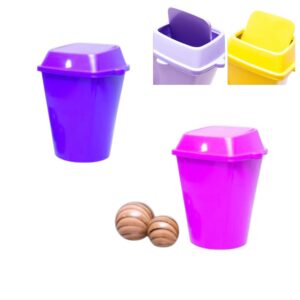 LIXEIRA 11LTS BASCULANTE COLOR (6PÇS)-HM PLAST