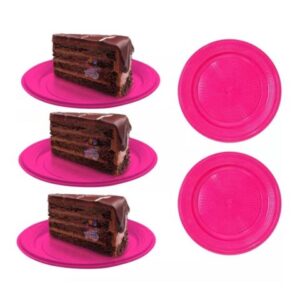 PRATO DESCARTÁVEL PINK P/BOLO CX100-TRIK TRIK