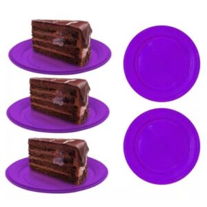 PRATO DESCARTÁVEL ROXO P/BOLO CX100-TRIK TRIK