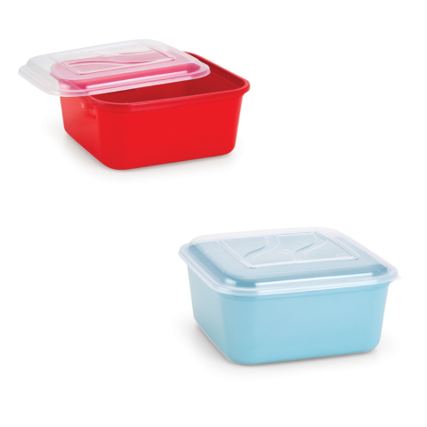 CONTAINER VERSÁTIL QUADRADO 5,5LTS COLOR (12PÇS)-PLÁSTICOS RAINHA