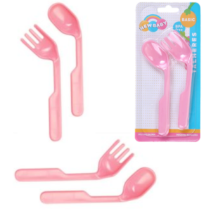 CONJUNTO DE TALHERES ROSA (24PÇS)-NEW BABY