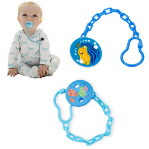 PRENDEDOR DE CHUPETAS DECORADO AZUL (24PÇS)-NEW BABY