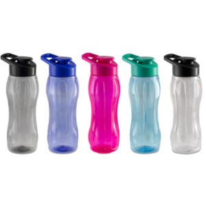 GARRAFA SQUEEZE PET BELIEVE TRANSLÚCIDA LISA 1000ML (12PÇS)-PLASDURAN
