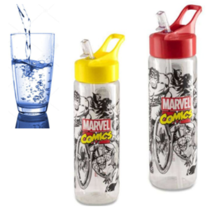 GARRAFA SQUEEZE PET MARVEL FLIP TOP 700ML (12PÇS)-PLASDURAN