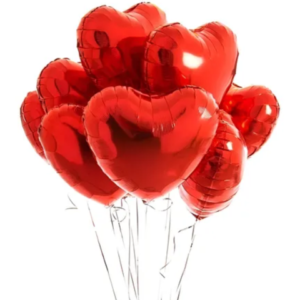 BALÃO CORAÇÃO VERMELHO (12PÇS)-CABEKLA