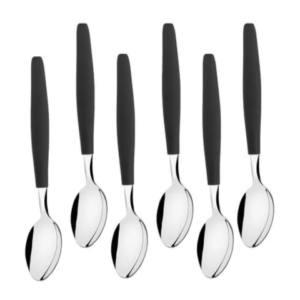 JG DE COLHERES C/6PÇS PRETO CLASSIC (12PCT)-LET ÚTIL