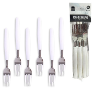 JG DE GARFOS C/6PÇS BRANCO CLASSIC (12PCT)-LET ÚTIL