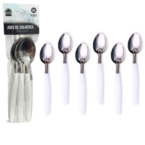 JG DE COLHERES C/6PÇS BRANCO CLASSIC (12PCT)-LET ÚTIL