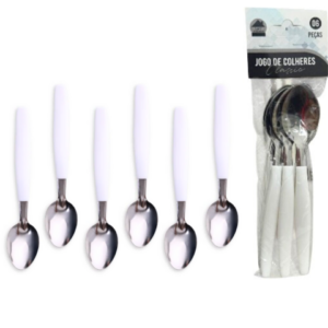 JG DE COLHERES C/6PÇS BRANCO CLASSIC (12PCT)-LET ÚTIL
