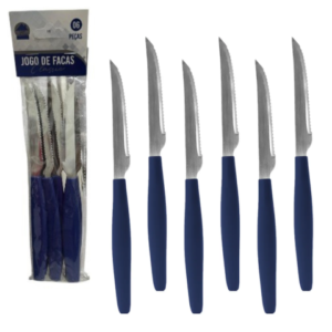 JG DE FACAS C/6PÇS AZUL MARINHO CLASSIC (12PCT)-LET ÚTIL