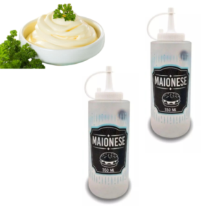BISNAGA DECORADA P/MAIONESE 350ML (24PÇS)-PLASDURAN