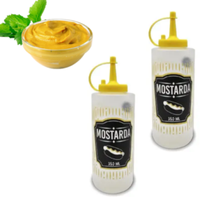 BISNAGA DECORADA P/MOSTARDA 350ML (24PÇS)-PLASDURAN