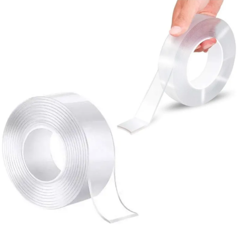 FITA DUPLA FACE AUTOADESIVA DE PLÁSTICO 3MX20MM ATÉ 4000G (12PÇS)-CAERUS