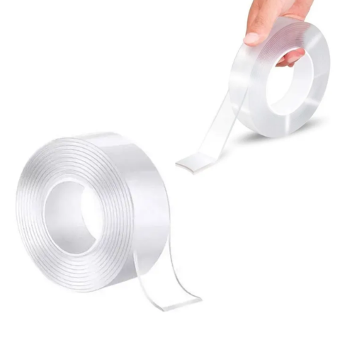 FITA DUPLA FACE AUTOADESIVA DE PLÁSTICO 2X30MM ATÉ 5500G (12PÇS)-CAERUS