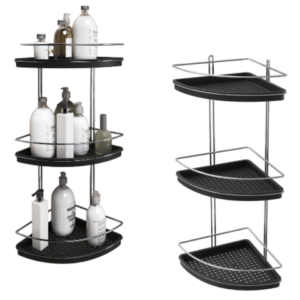 CANTONEIRA TRIPLA C/FUNDO PLÁSTICA PRETO (3PÇS)-STOLF