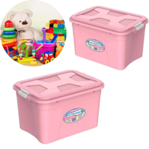 CAIXA ORGANIZADORA MULTIUSO 12LTS AMORE ROSA (6PÇS)-UNINJET