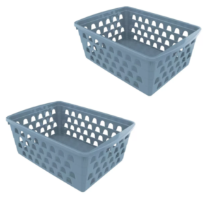 CESTO MULTIUSO EXTRA GRANDE RETANGULAR ALTO AZUL (12PÇS)-UNINJET