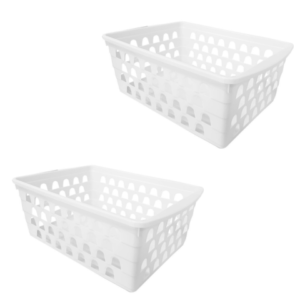 CESTO MULTIUSO EXTRA GRANDE RETANGULAR ALTO BRANCO (12PÇS)-UNINJET