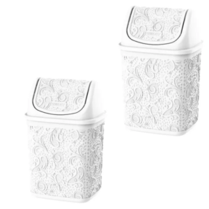 CESTO PIA 4,5LTS FLORAL BRANCO (6PÇS)-UNINJET