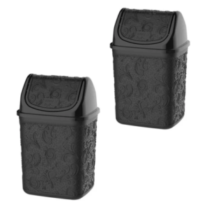 CESTO PIA 4,5LTS FLORAL PRETO (6PÇS)-UNINJET