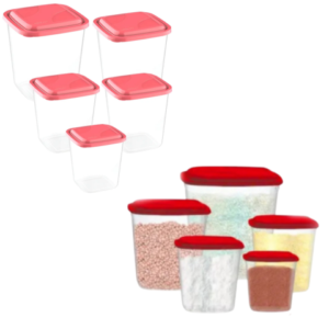 KIT QUADRADO PARA MANTIMENTOS 5PÇS (3KITS)-UNINJET
