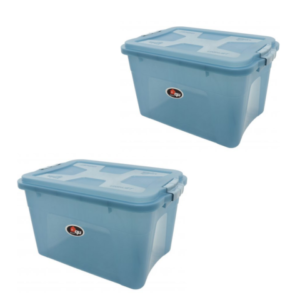 CAIXA ORGANIZADORA MULTIUSO 30LTS UP HOUSE AZUL (3PÇS)-UNINJET