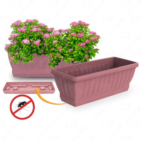 VASO JARDINEIRA Nº35 C/PRATO LILÁS (6PÇS)-UNINJET