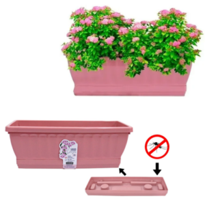 VASO JARDINEIRA Nº35 C/PRATO LILÁS (6PÇS)-UNINJET