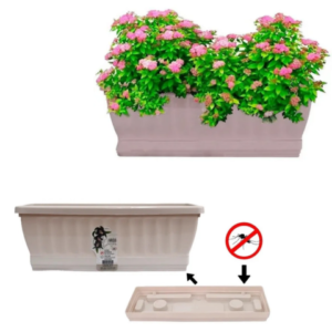 VASO JARDINEIRA Nº35 C/PRATO PALHA (6PÇS)-UNINJET