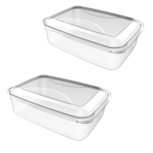 CONTAINER RETANGULAR TRANSPARENTE 2,5LTS (12PÇS)-UNINJET