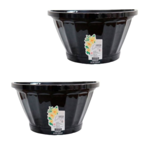VASO DE PAREDE G C/PRATO PRETO (6PÇS)-UNINJET