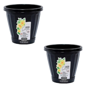 VASO Nº13 C/PRATO PRETO (12PÇS)-UNINJET