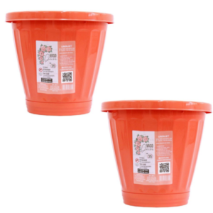 VASO Nº35 C/PRATO CORAL (3PÇS)-UNINJET
