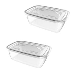 CONTAINER RETANGULAR TRANSPARENTE 3,6LTS (12PÇS)-UNINJET