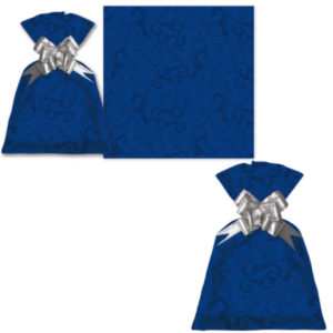 SAQ. P/PRESENTE 30X45 C/50UN ARABESCO BLUE-GALA