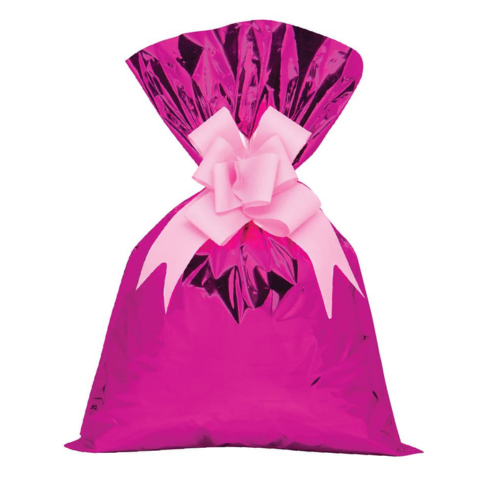 SAQ. P/PRESENTE 35X53 C/50UN PINK METALIZADO-GALA