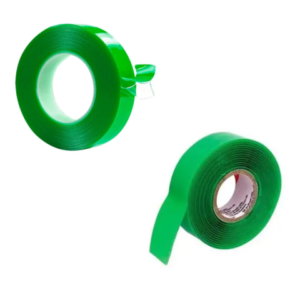 FITA DUPLA FACE AUTOADESIVA DE PLÁSTICO VERDE 2MX19MM (12PÇS)-CAERUS