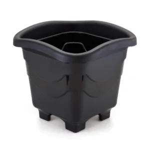 VASO QUADRADO EXTRA GRANDE PRETO 30LTS (3PÇS)-INJEPLASTEC